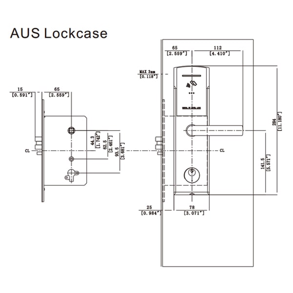 electronic hotel lock base rfid typical 75 series 08