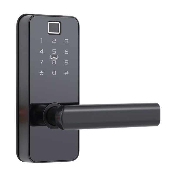black fingerprint and rfid card and touchpad digital door lock k5fmt