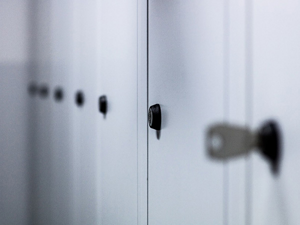 close up lockers cabinets storage lock